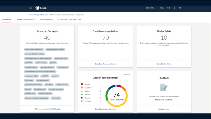 Lexis+ Brief Analyzer